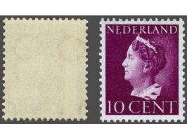 6 cent roodbruin met variëteit sterk verschoven perforatie en 10 cent violet met variëteit volledige spiegeldruk