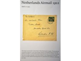 5 luchtpostbrieven Nederland-Engeland v.v. 1920-1922 (w.b. met 60 cent luchtpost op brief 74 gram), 1x 1925 en 1x 1926 per ex