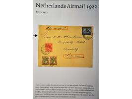 5 luchtpostbrieven Nederland-Engeland v.v. 1920-1922 (w.b. met 60 cent luchtpost op brief 74 gram), 1x 1925 en 1x 1926 per ex