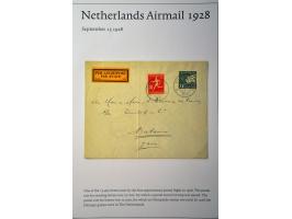 20 luchtpoststukken Nederland-Nederlands Indië 1926-1929, proefvluchten, via Marseille, 2 kaart (w.b. met 2.50 op 10 gulden W