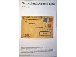 9 poststukken 1920-1923 per luchtpost naar Berlijn, Praag, Parijs, Brussel en Zweden w.b. ex met luchtpostzegels