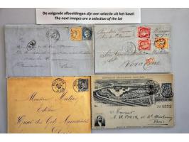 collection of over 60 19th century franked covers including foreign destinations (a.o. Mexico), frankings, cancellations (a.o