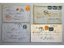 postal history including better covers (Yv. 19, 25 (4x) and 37 on cover to Metzerul Germany), including some other countries 