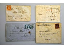 postal history including better covers (Yv. 19, 25 (4x) and 37 on cover to Metzerul Germany), including some other countries 