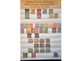 , colonies and Empire used and */** incl. better material and some forgeries, mixed quality in stockbook