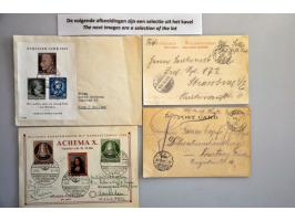 about 160 covers/postal stationery with better material including frankings, Airmail, Boxer Uprising (2 items) etc. in shoe b