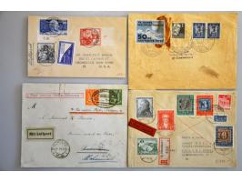 about 160 covers/postal stationery with better material including frankings, Airmail, Boxer Uprising (2 items) etc. in shoe b