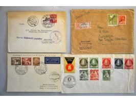 about 160 covers/postal stationery with better material including frankings, Airmail, Boxer Uprising (2 items) etc. in shoe b