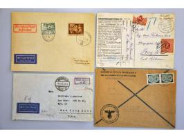 letters and cards including censored, card KZL Dacau and letter KZL Mauthausen in box