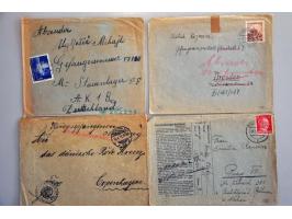 letters and cards including censored, card KZL Dacau and letter KZL Mauthausen in box