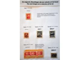 stamps, covers and postcards with GROSZY overprints in 3 albums