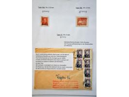 stamps, covers and postcards with GROSZY overprints in 3 albums