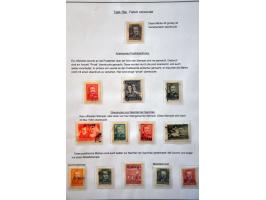 stamps, covers and postcards with GROSZY overprints in 3 albums