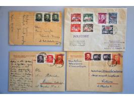 stamps, covers and postcards with GROSZY overprints in 3 albums