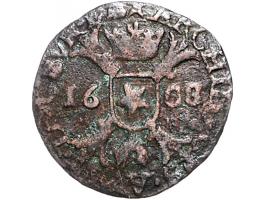 Provinciaal Oordjes Maastricht z.j.; 1608 en 1614 (2X), 2 ex; Negenmanneke AE W. 972/3/4/5, totaal 6 exemplaren gem. F+