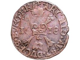 Provinciaal Oordjes Maastricht z.j.; 1608 en 1614 (2X), 2 ex; Negenmanneke AE W. 972/3/4/5, totaal 6 exemplaren gem. F+