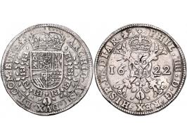 Provinciaal Bourgondië patagon 1622 Dole Piedfort R3 Delm. 299a, vG&amp;H 329-8 AG 56,28gr ZF