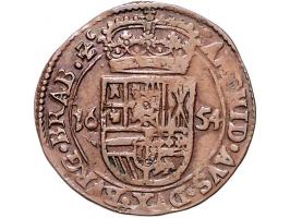 Provinciaal Liard of oord Antwerpen 1654 AE 3,81gr W. 1012 ZF+