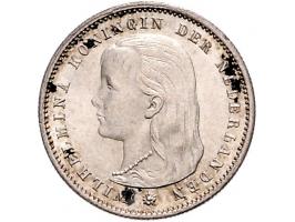 Koninkrijk Wilhelmina 25 cent en 10 cent 1892, div. kwaliteit PR