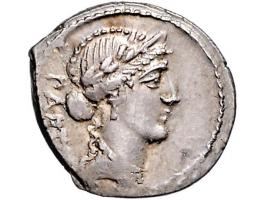 Romeinse munten Considia 6 C.Considius Paetus (ca 46 BC) Paeti behind head of Venus r., diademed and laureate, Rev. Victory i