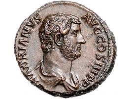 Romeinse munten Hadrian (117-138) Ae aes., Rome (struck ca. 134-138), HADRIANVS AVG COS III P P, Laureate head r., Rev. Nilus