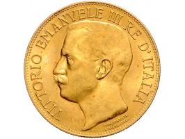 Italy 50 lire 1911R, gold, KM54 EF very slight edge knick