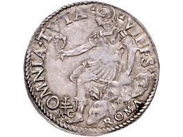 Italy Papal States, Julius 1550-55), giulio yr. 2 - Obv: bust left / Rev: female sitting, CNI 45 VF-EF, ex. coll. Dreesmann 1