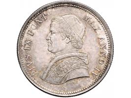 Papal States 50 baiocchi 1850R yr. 4, KM. 1357 EF