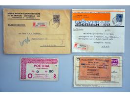 collection covers, postal stationery, poster stamps, tickets etc. with many better items (e.g. postal stationery Amsterdam 19