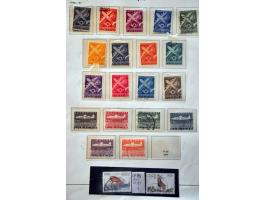 collectie 1864-1975 gestempeld w.b. betere ex. en series (o.a. Curaçao 300 jaar Gezag, Van Konijnenburg, Bernhardfonds), bete