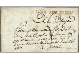 Don A ARM. DU&nbsp;NORD&nbsp;in red on letter from Groningue le 20 pluviose 4e Année (27 December 1796) to Paris, postage 5 l