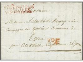 Don D PORT-PAYÉ/ HOLLANDE/ TROUPES&nbsp;Foises in red on letter Nieuwdip le 18 thermidor an 13 (Nieuwediep, 6 August 1805) to