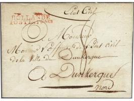 HOLLANDE/ POSTES&nbsp;Foises in red on a letter from a French soldier in Arnhem 15 January 1807 via the French office The Hag