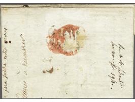 BERGEN&nbsp;OP&nbsp;ZOOM in red, without rayon stamp on letter to Besançon 14 novembre 1810, postage 13 déc., with transit HO