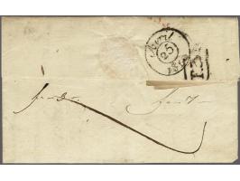 BOISLE&nbsp;DUC and P.P. (black, 2x) on complete letter to Paris le 20 Avril 1810, prepaid postage 10 st.,only known letter w