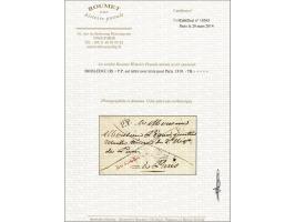 BOISLE&nbsp;DUC and P.P. (black, 2x) on complete letter to Paris le 20 Avril 1810, prepaid postage 10 st.,only known letter w