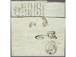 BREDA&nbsp;and P.P. (2x, red) on complete letter to Paris le 14 juillet 1810, prepaid postage 8 st., only 2 letters known in 