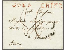 GOES and C.H.1eR. in red on complete letter Capelle le 21 9bre 1809 (November) to Louvain, black (weak) transit HOLLANDE/ PAR