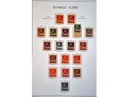 specialized collection 1854-1986 with Strubli, Sitting Helvetia and Standing Helvetia sorted on paper and perforations, Airma