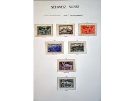 specialized collection 1854-1986 with Strubli, Sitting Helvetia and Standing Helvetia sorted on paper and perforations, Airma