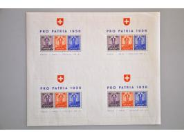 specialized collection 1854-1986 with Strubli, Sitting Helvetia and Standing Helvetia sorted on paper and perforations, Airma