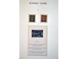 specialized collection 1854-1986 with Strubli, Sitting Helvetia and Standing Helvetia sorted on paper and perforations, Airma