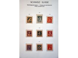 specialized collection 1854-1986 with Strubli, Sitting Helvetia and Standing Helvetia sorted on paper and perforations, Airma