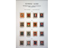 specialized collection 1854-1986 with Strubli, Sitting Helvetia and Standing Helvetia sorted on paper and perforations, Airma