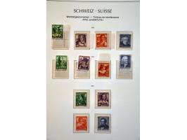 specialized collection 1854-1986 with Strubli, Sitting Helvetia and Standing Helvetia sorted on paper and perforations, Airma