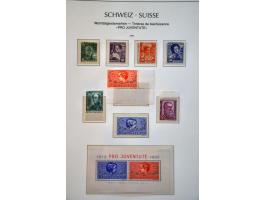 specialized collection 1854-1986 with Strubli, Sitting Helvetia and Standing Helvetia sorted on paper and perforations, Airma