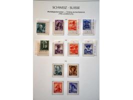 specialized collection 1854-1986 with Strubli, Sitting Helvetia and Standing Helvetia sorted on paper and perforations, Airma