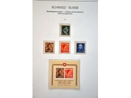 specialized collection 1854-1986 with Strubli, Sitting Helvetia and Standing Helvetia sorted on paper and perforations, Airma