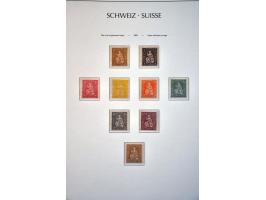 specialized collection 1854-1986 with Strubli, Sitting Helvetia and Standing Helvetia sorted on paper and perforations, Airma