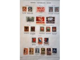 collection 1850-1988 collected both used and */** with many better stamps and sets including Standing Helvetia specialized wi